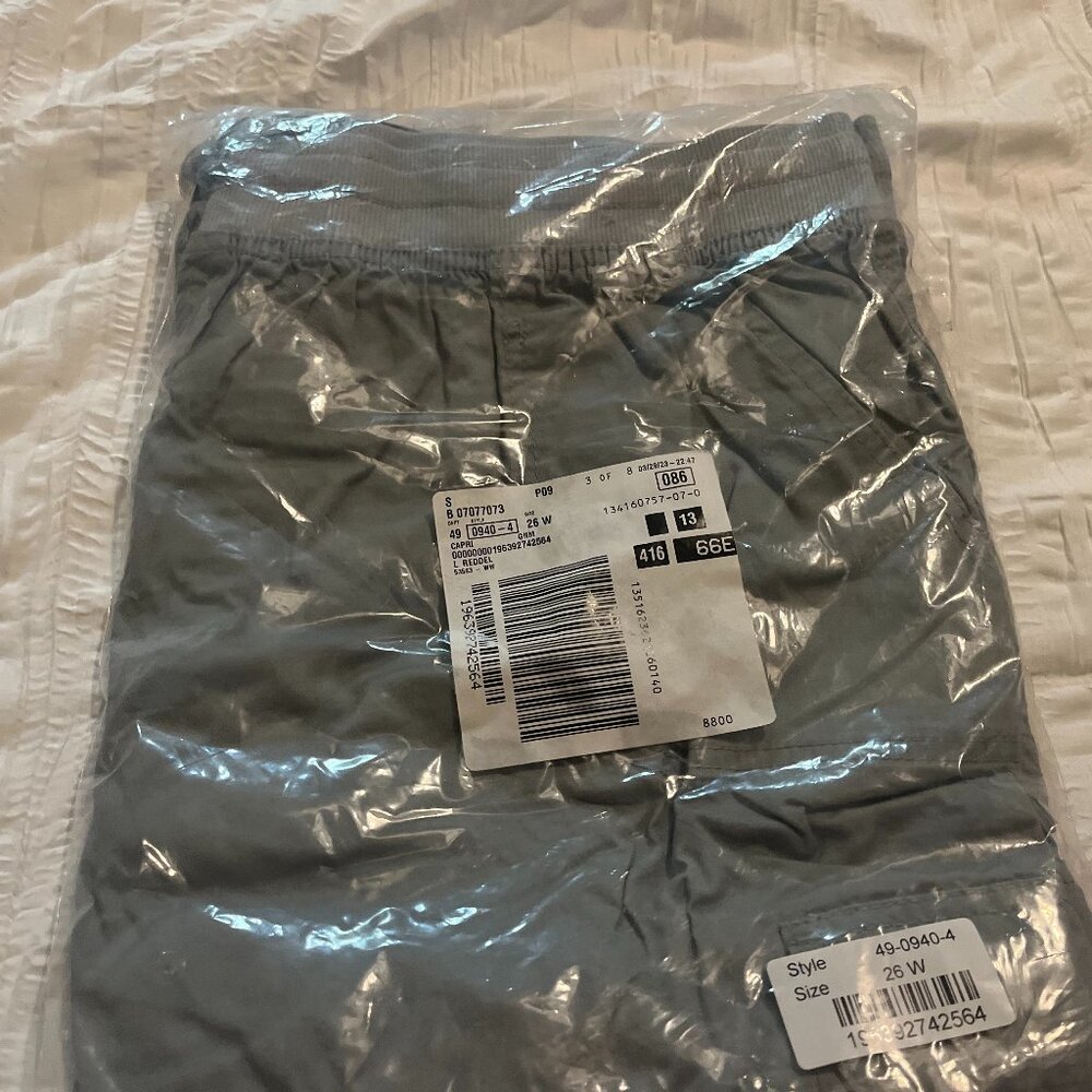 NEW Women Within Cotton Capri's 26W (Gray) NWT